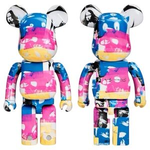 DCON 2019 ANDY WARHOL MONA LISA COLOURED 1000% BEARBRICK - BRAND NEW